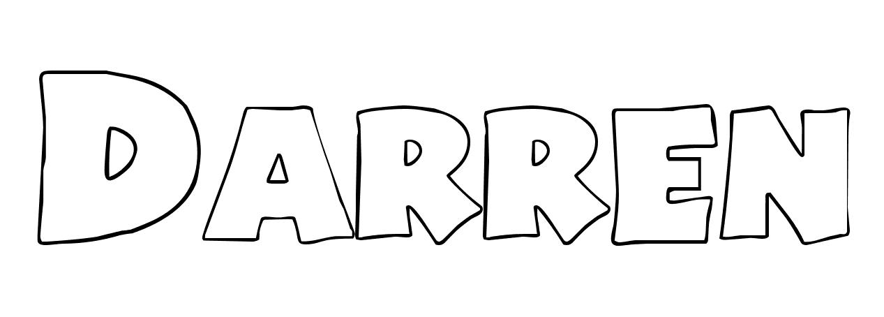 Coloriage Darren - Prénom à imprimer