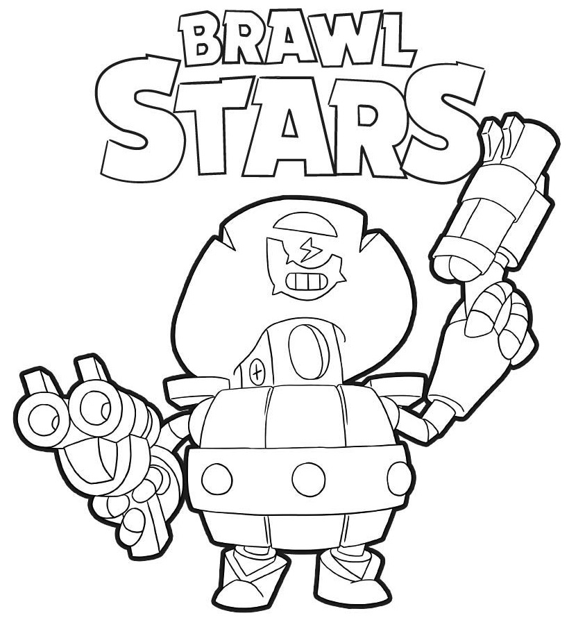 Coloriage Daryl Brawl Stars - Brawl stars à imprimer