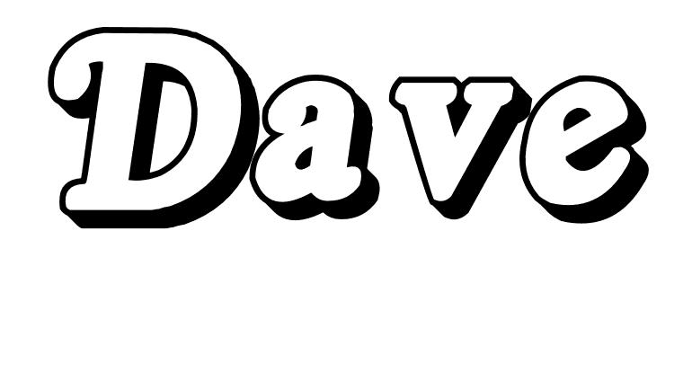 Coloriage Dave - Prénom à imprimer