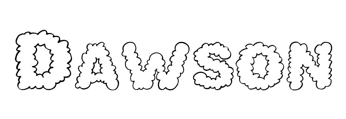 Coloriage Dawson - Prénom à imprimer