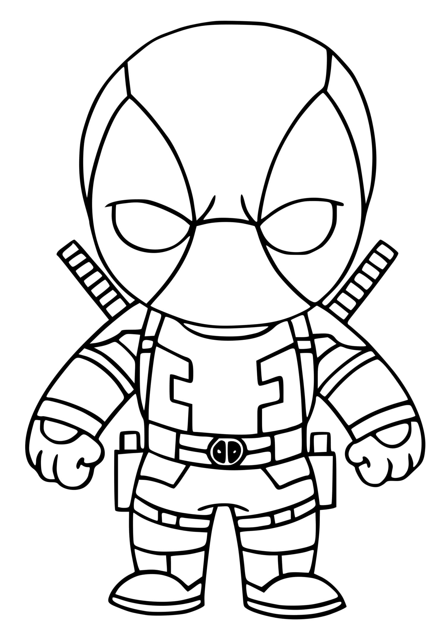 Coloriage Deadpool Fortnite - Fortnite à imprimer