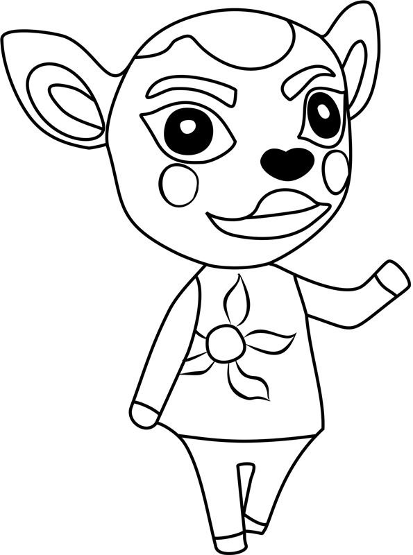 Coloriage Deirdr - Animal crossing à imprimer