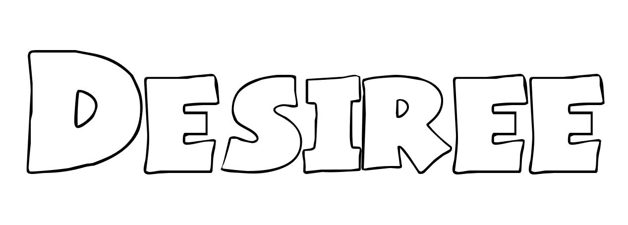 Coloriage Desiree - Prénom à imprimer