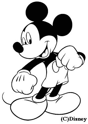 Coloriage Dessin De Mickey Mouse - Alphabet disney à imprimer