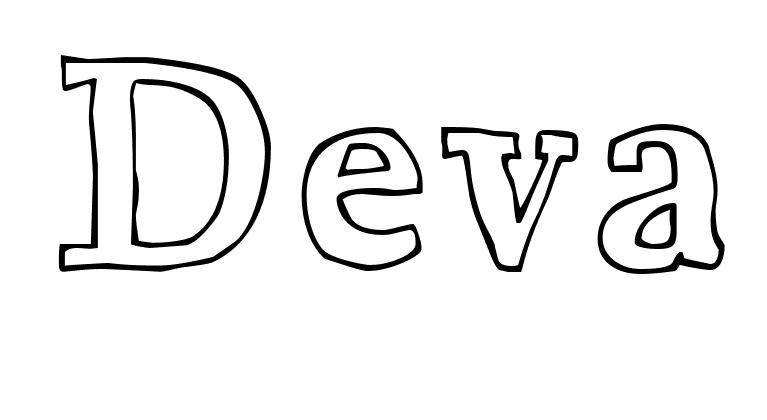 Coloriage Deva - Prénom à imprimer