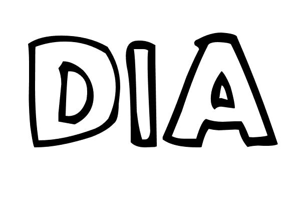 Coloriage Dia - Prénom à imprimer