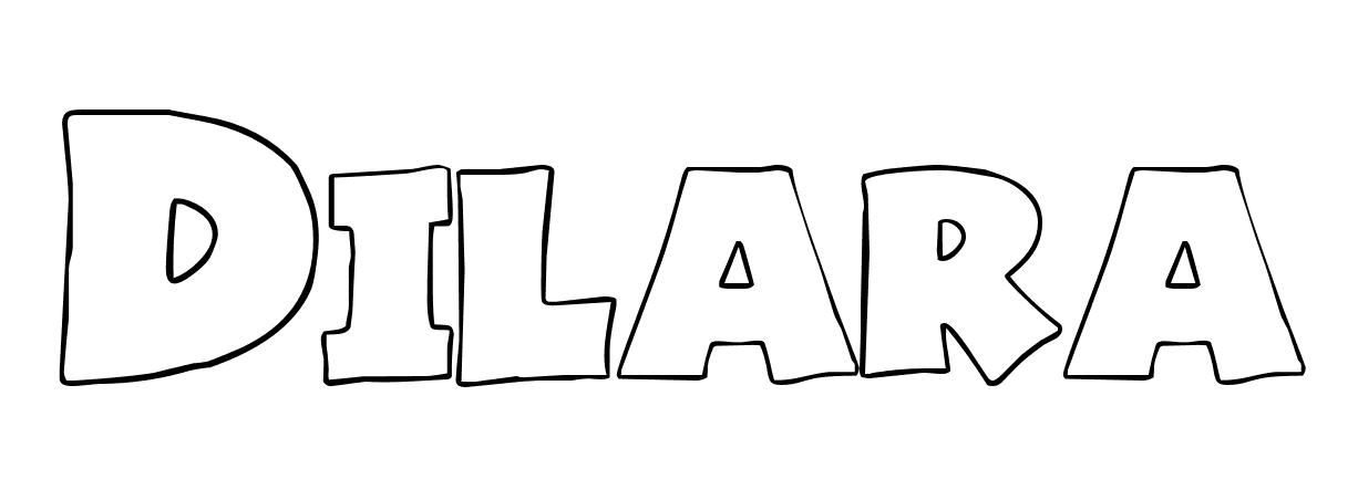 Coloriage Dilara - Prénom à imprimer