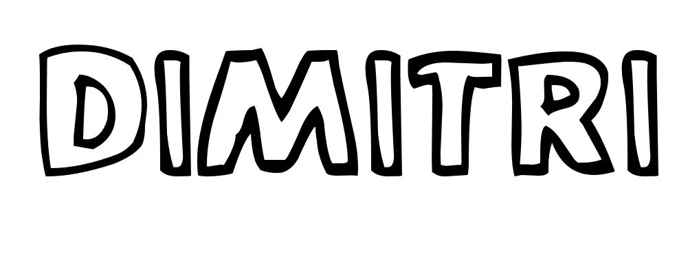 Coloriage Dimitri - Prénom à imprimer