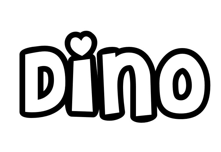Coloriage Dino - Prénom à imprimer
