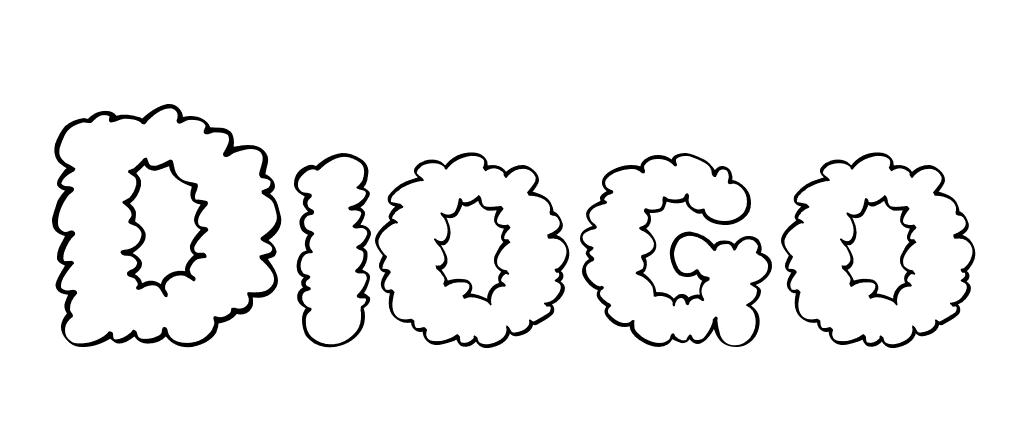 Coloriage Diogo - Prénom à imprimer