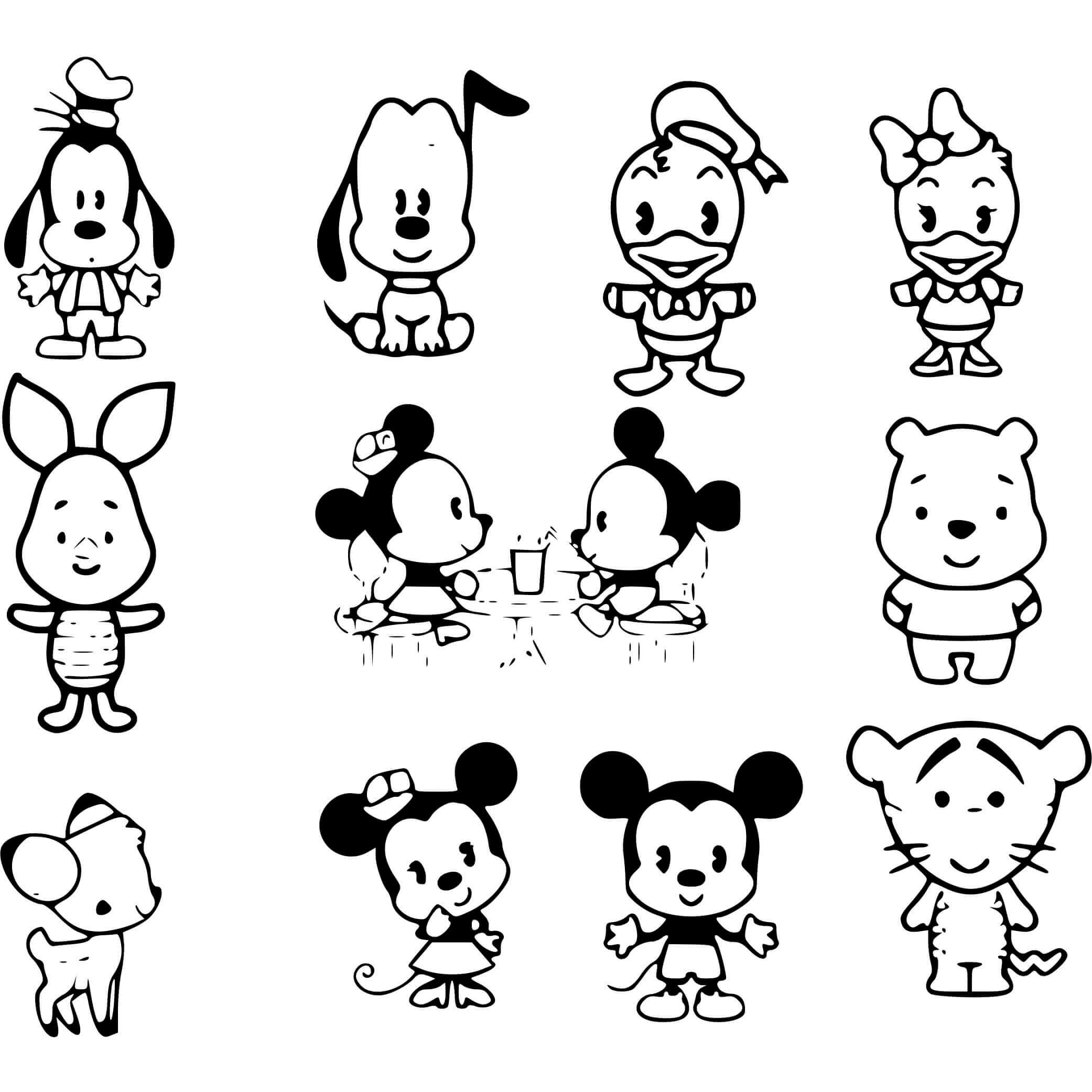 Coloriage Disney Cuties Bébés - Disney bébé à imprimer