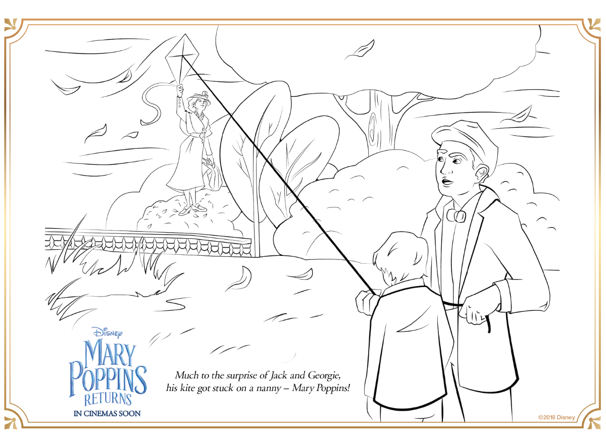 Coloriage Disney Le Retour De Mary Poppins - Alphabet disney à imprimer
