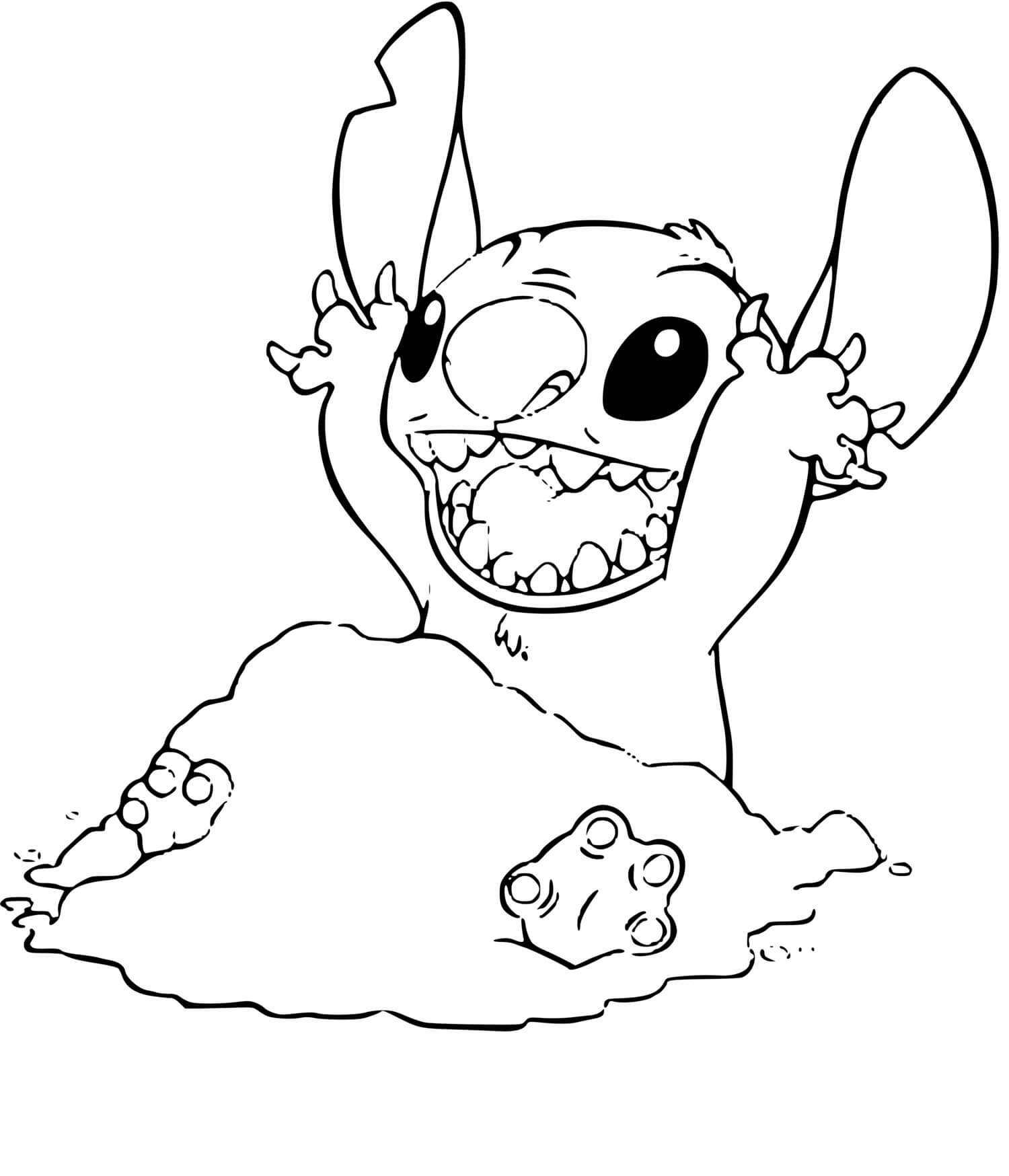 Coloriage Stitch Mignon - Disney Tsum Tsum Kawaii - Kawaii disney à imprimer