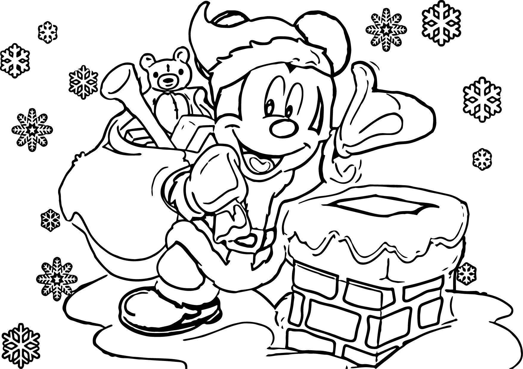 Coloriage Disney Noël Color - Noël Disney à imprimer