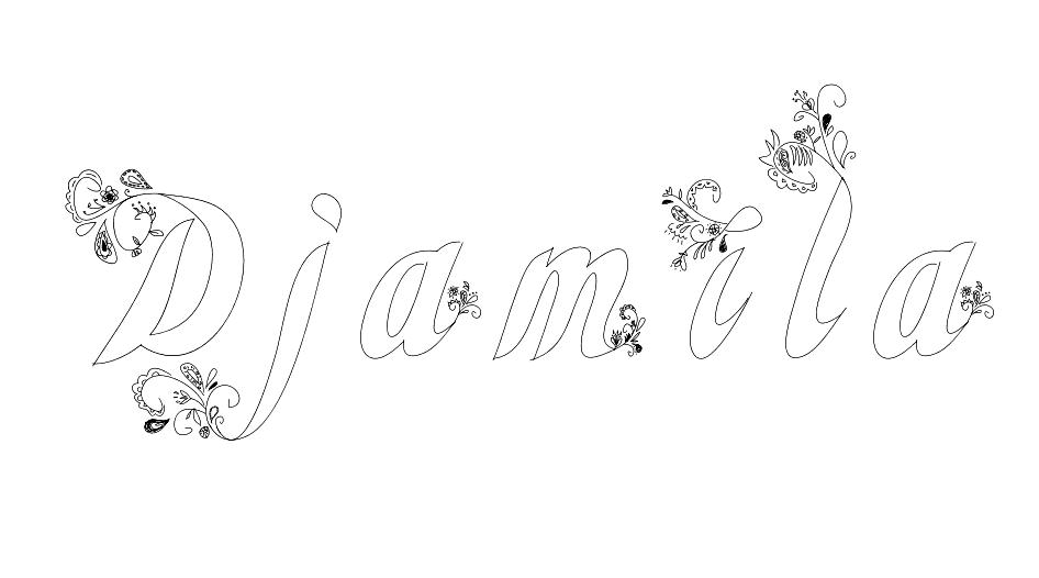 Coloriage Djamila - Prénom à imprimer