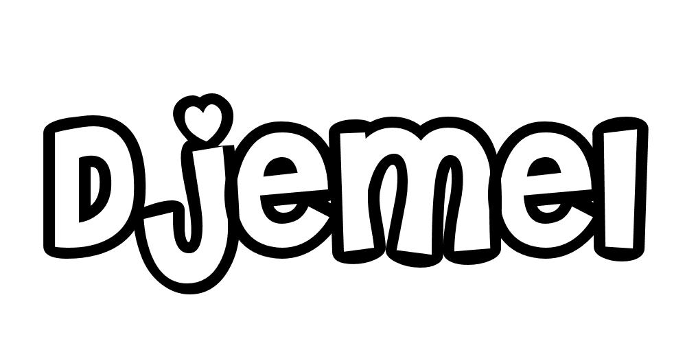 Coloriage Djemel - Prénom à imprimer