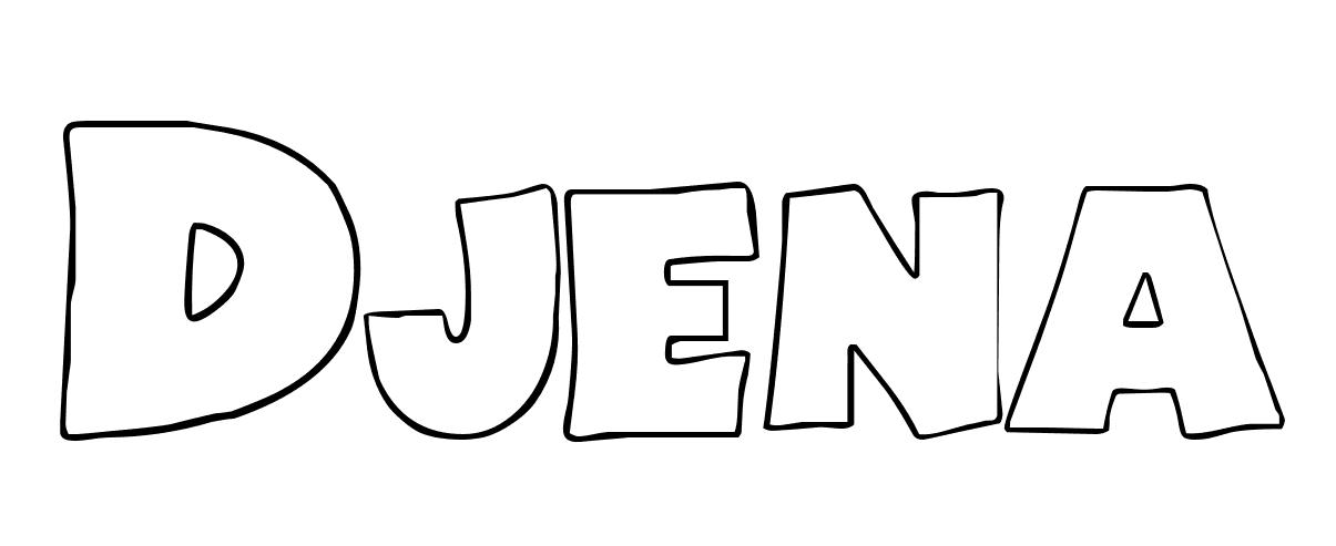 Coloriage Djena - Prénom à imprimer