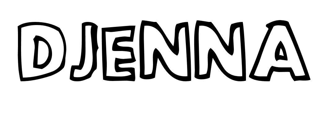 Coloriage Djenna - Prénom à imprimer