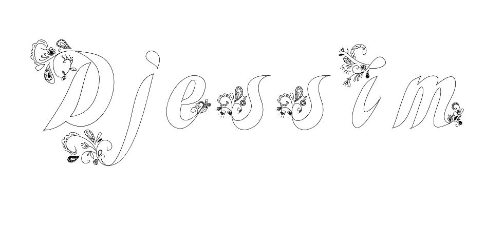 Coloriage Djessim - Prénom à imprimer