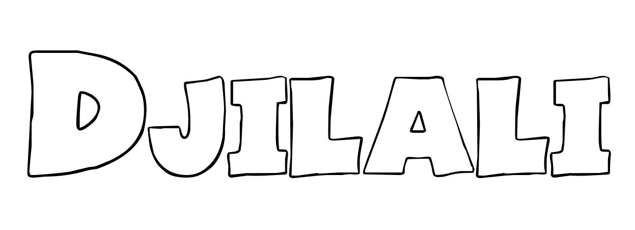Coloriage Djilali - Prénom à imprimer