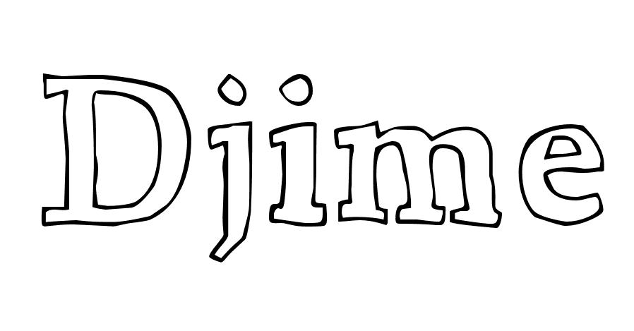 Coloriage Djime - Prénom à imprimer