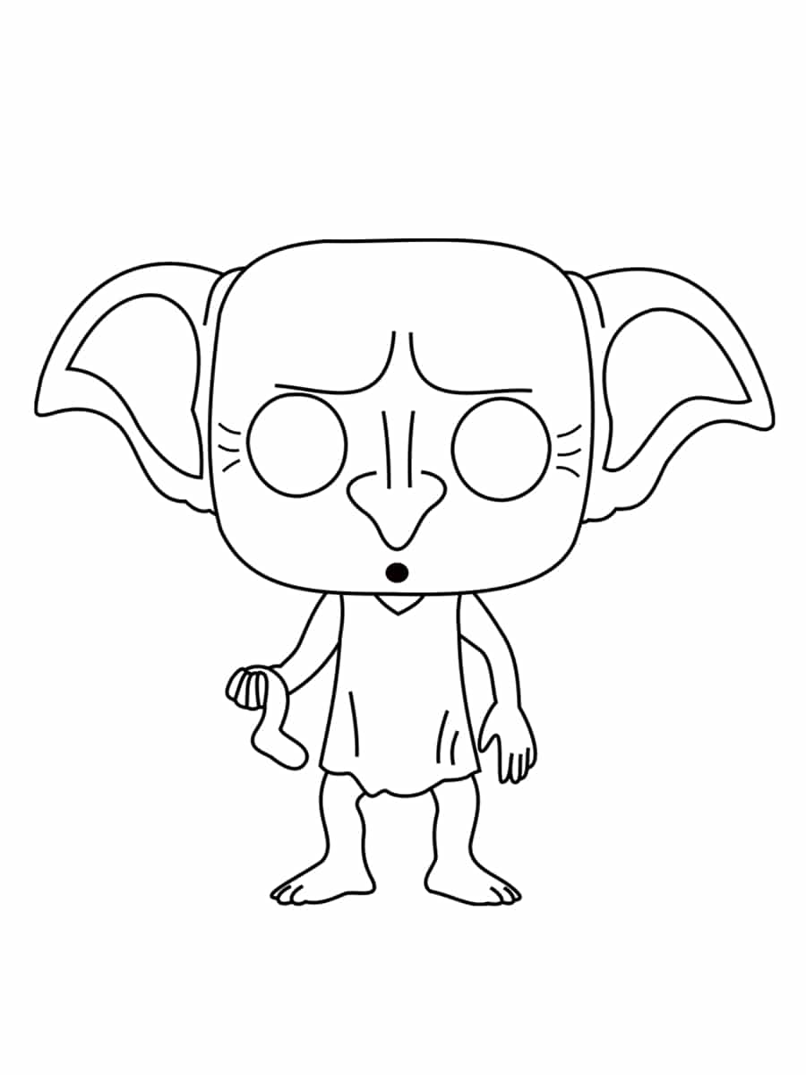 Coloriage Dobby l'Elfe de Maison Harry Potter - Harry potter à imprimer