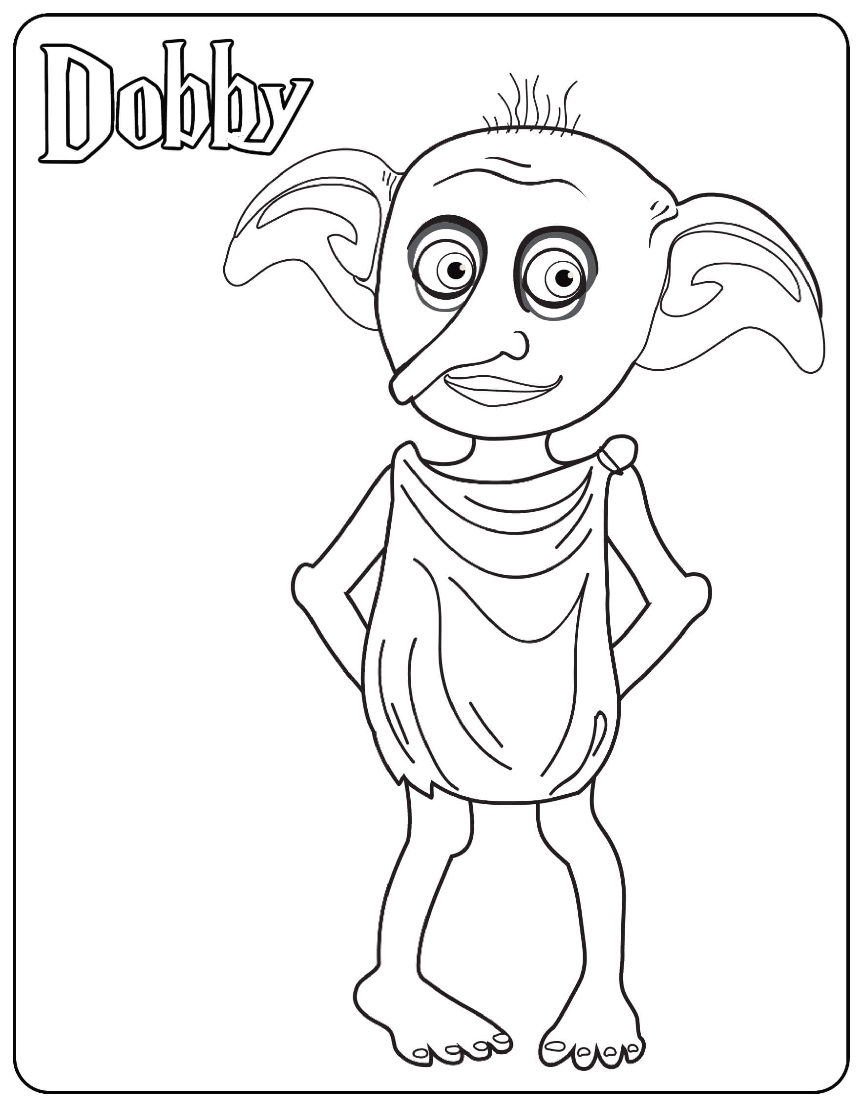 Coloriage Dobby - Harry potter à imprimer