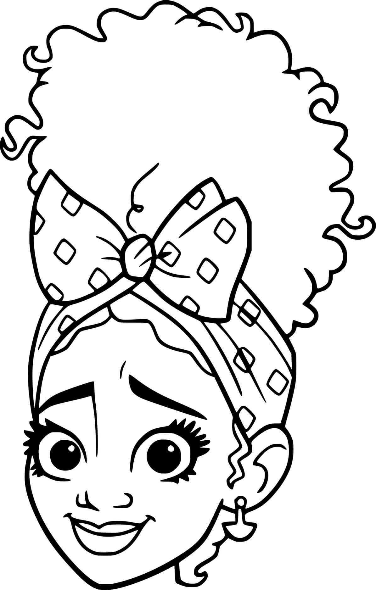 Coloriage Dolores Madrigal Face - Encanto à imprimer