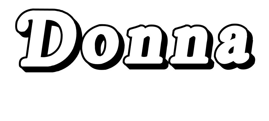 Coloriage Donna - Prénom à imprimer