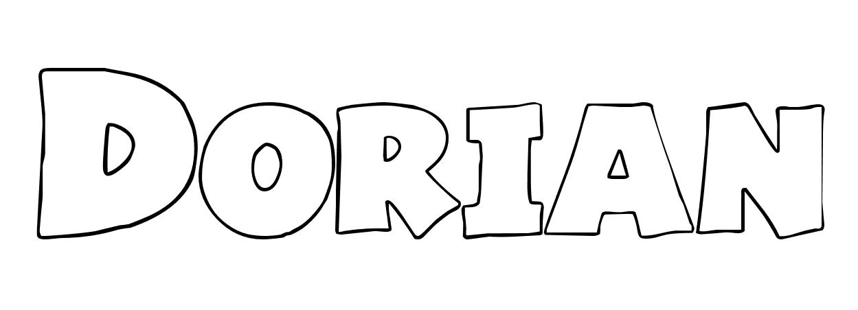 Coloriage Dorian - Prénom à imprimer