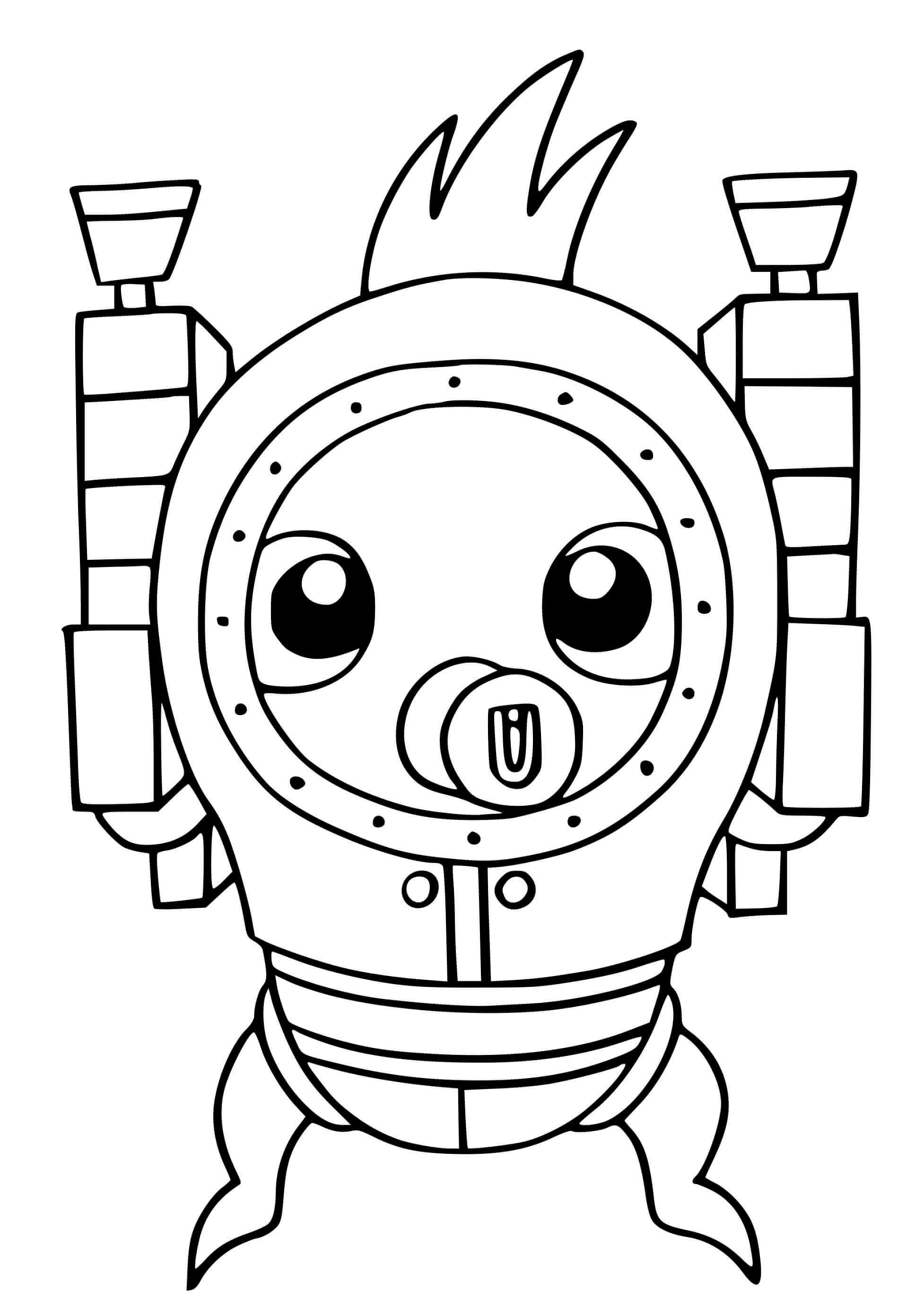 Coloriage Dorsal Destroyer Fortnite Chapter 2 créature - Fortnite à imprimer