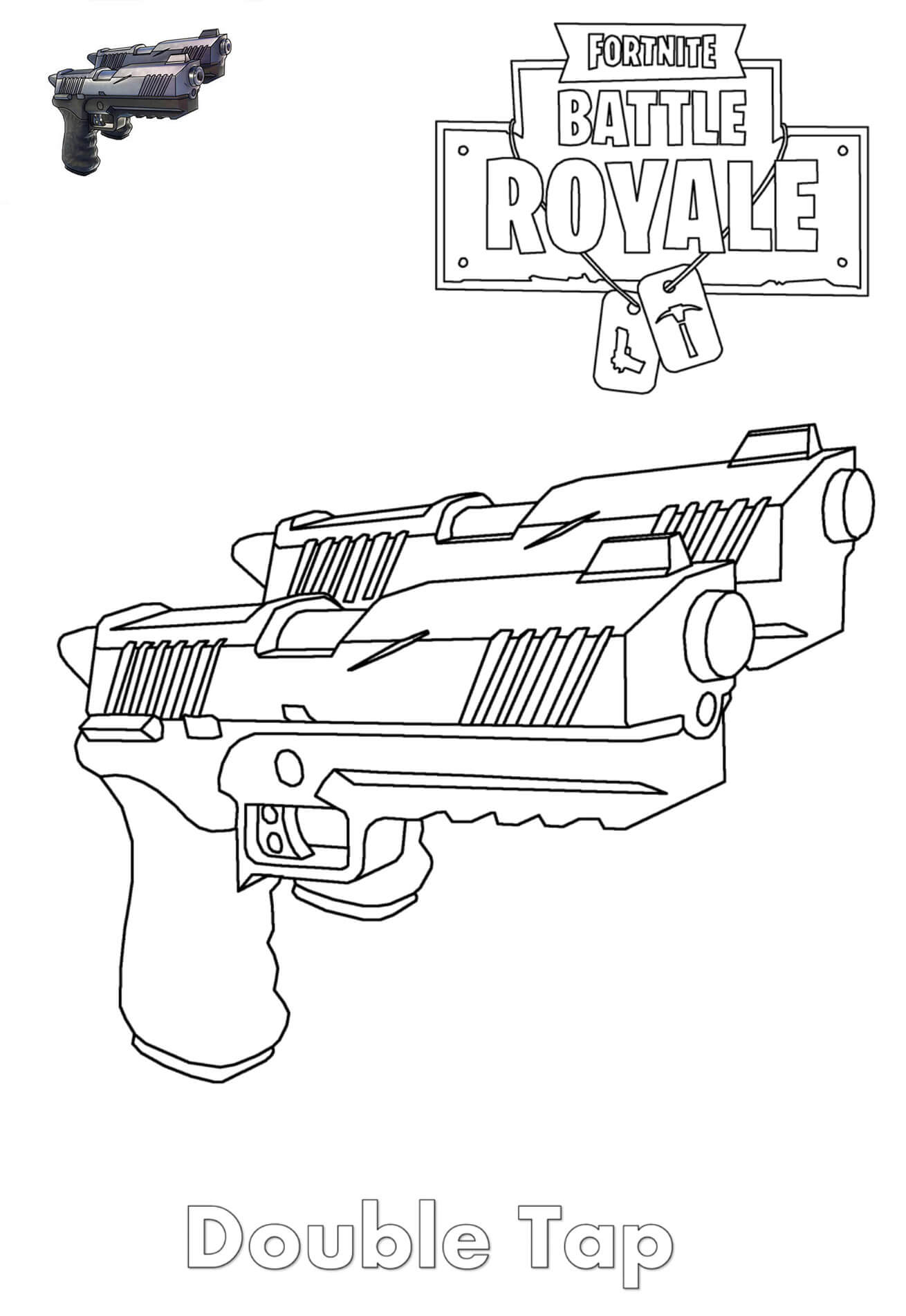Coloriage Double Tap Fortnite - Fortnite à imprimer