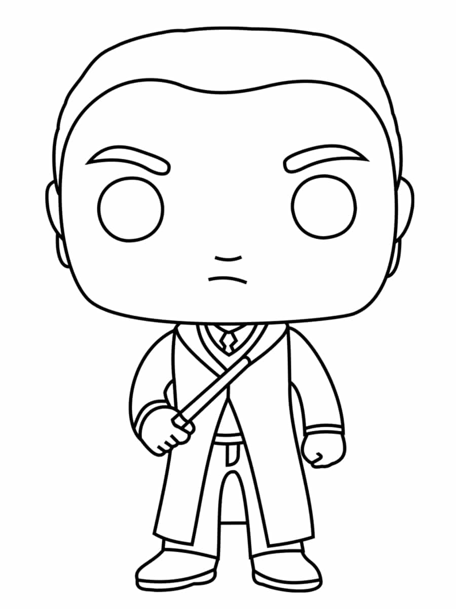 Coloriage Draco Lucius Malfoy In Slytherin House - Harry potter à imprimer