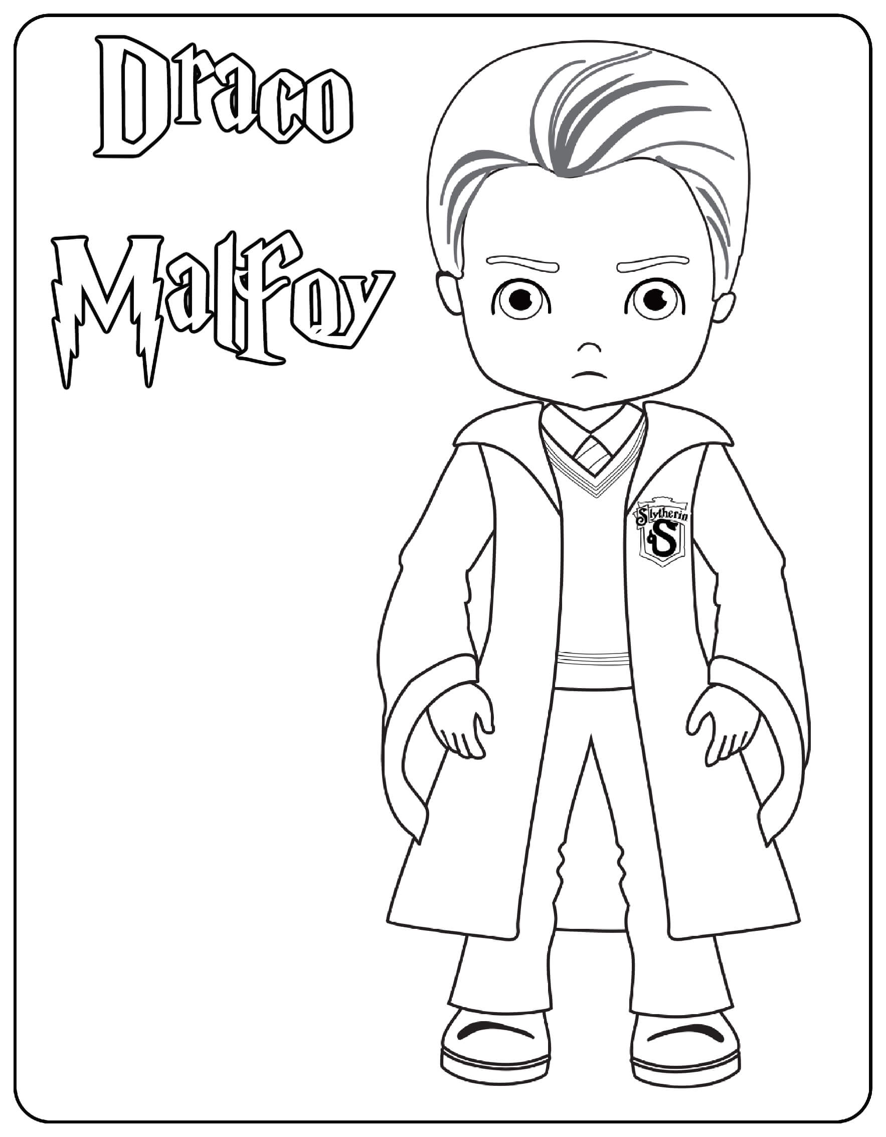 Coloriage Draco Malfoy - Harry potter à imprimer
