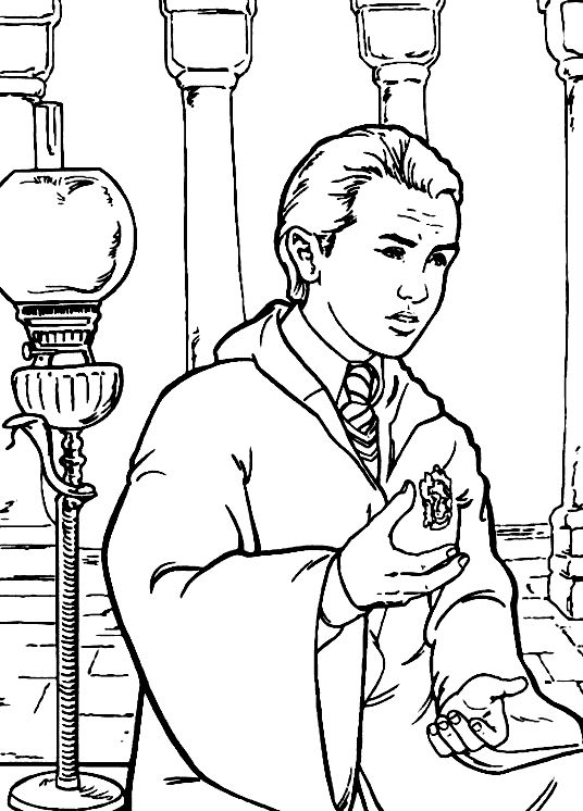 Coloriage Drago Malefoy - Harry potter à imprimer