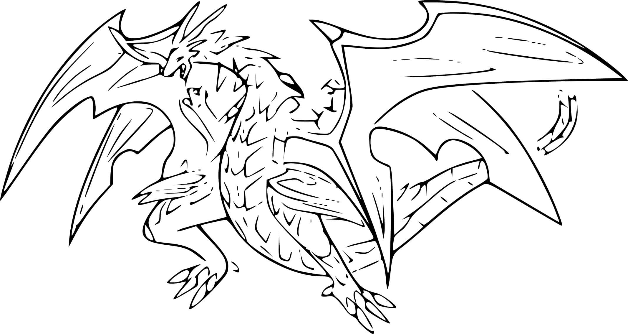 Coloriage Dragonoid Bakugan Pyrus - Bakugan à imprimer