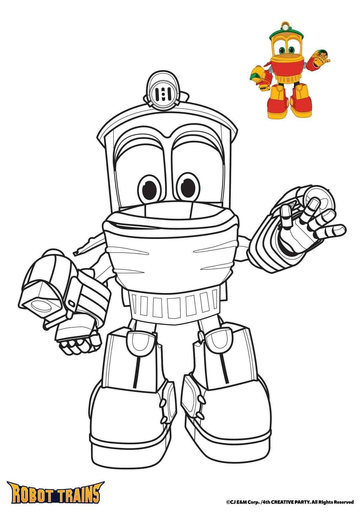 Coloriage Duck Robot Train - Robot à imprimer
