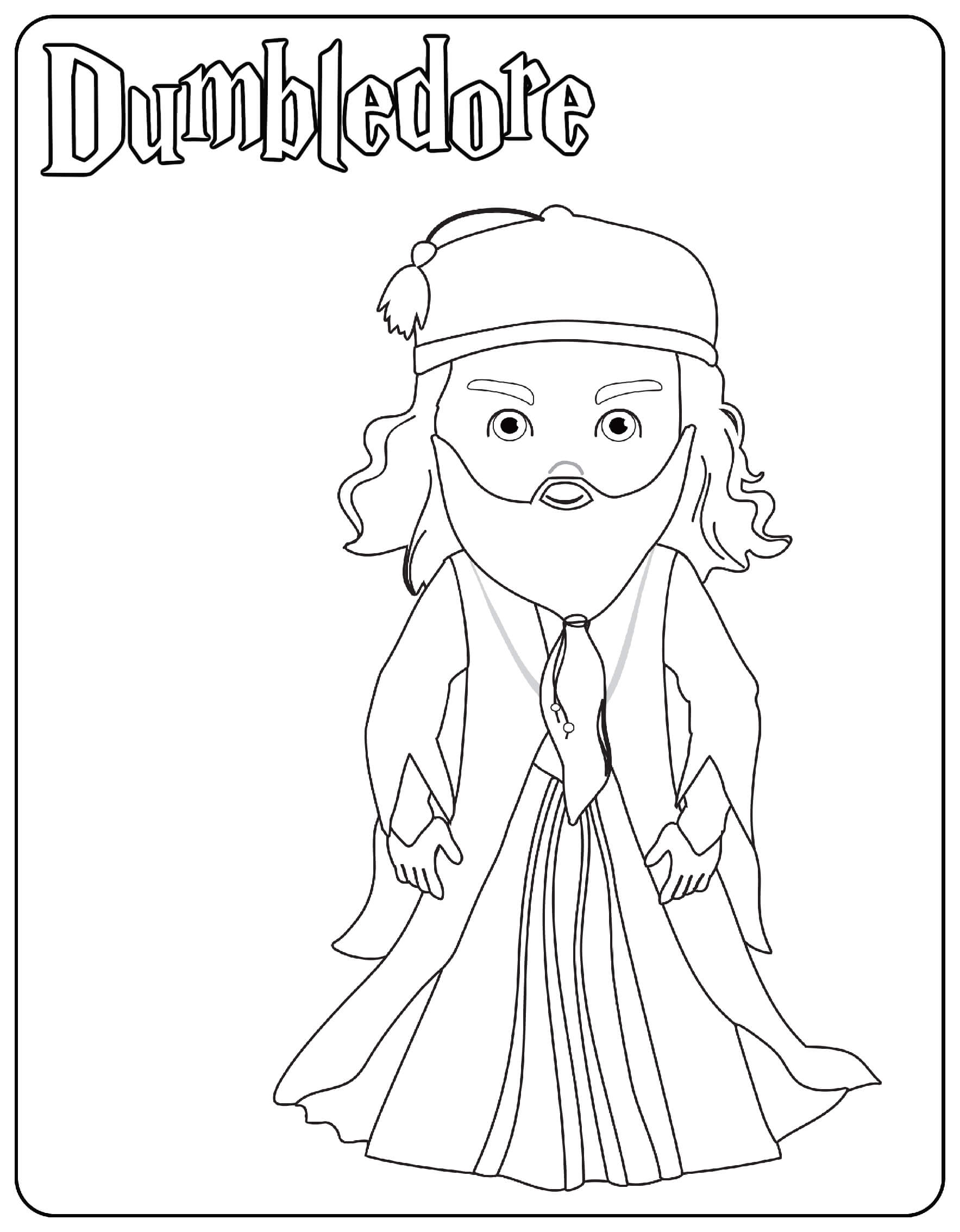 Coloriage Dumbledore - Harry potter à imprimer