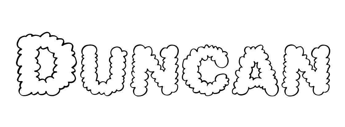 Coloriage Duncan - Prénom à imprimer