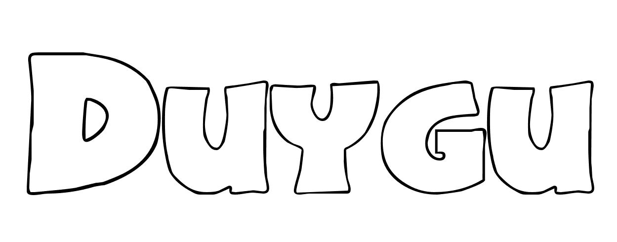 Coloriage Duygu - Prénom à imprimer