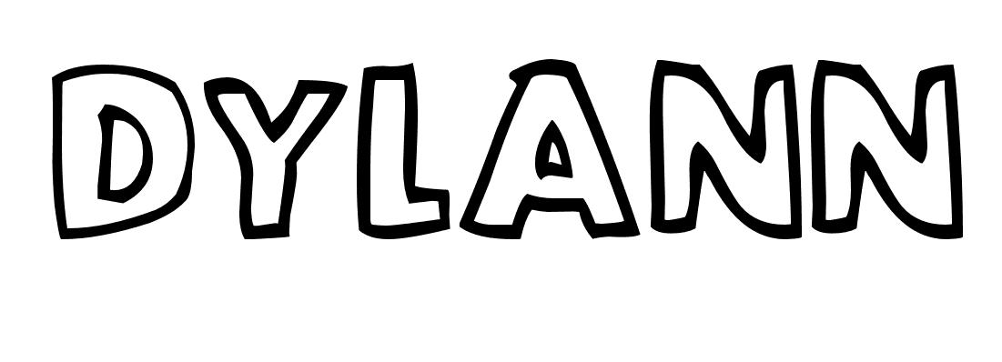 Coloriage Dylann - Prénom à imprimer