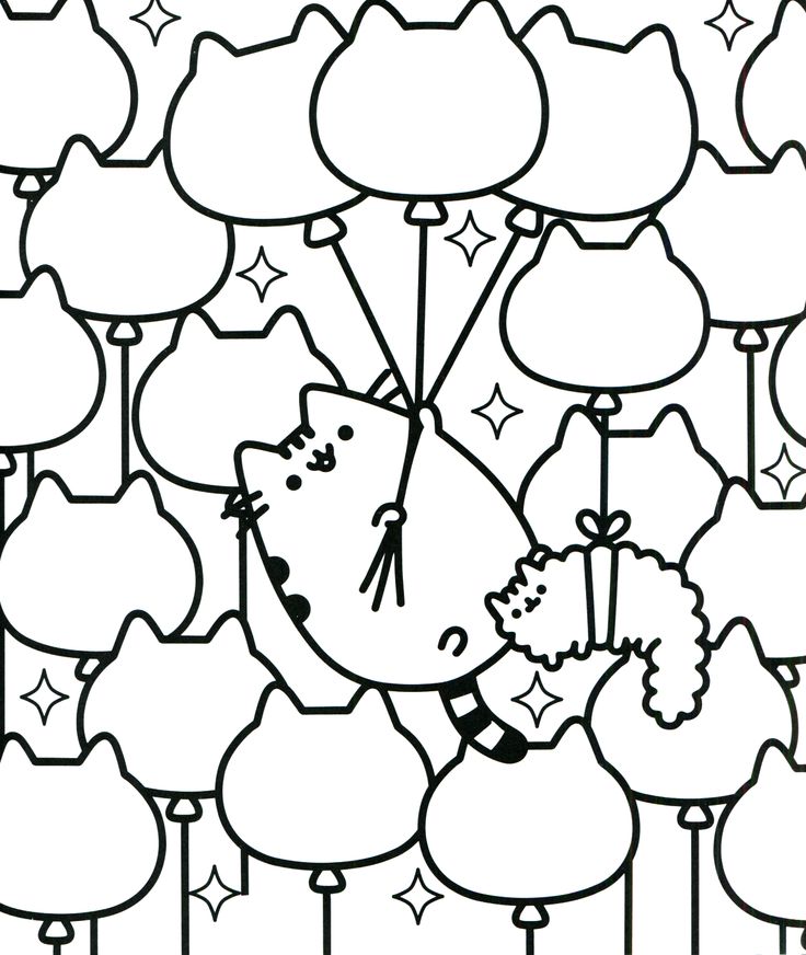 Coloriage Pusheen le Chat pour les Tout-Petits - Pusheen à imprimer