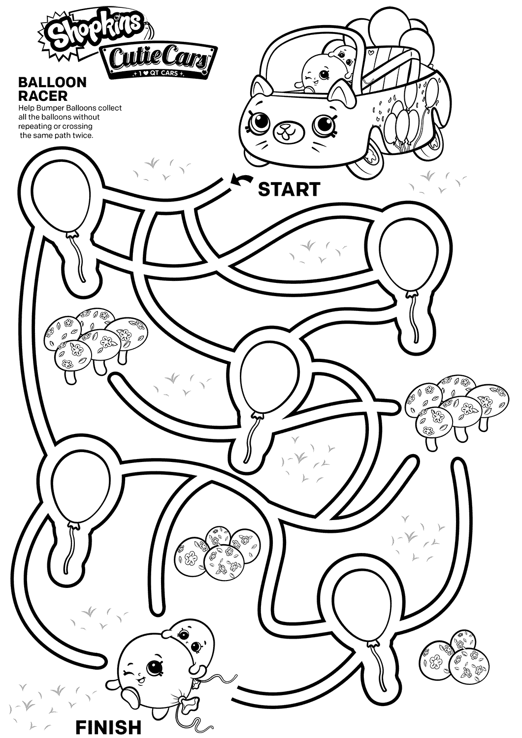 Coloriage Labyrinthe Shopkins facile pour enfants - Shopkins à imprimer