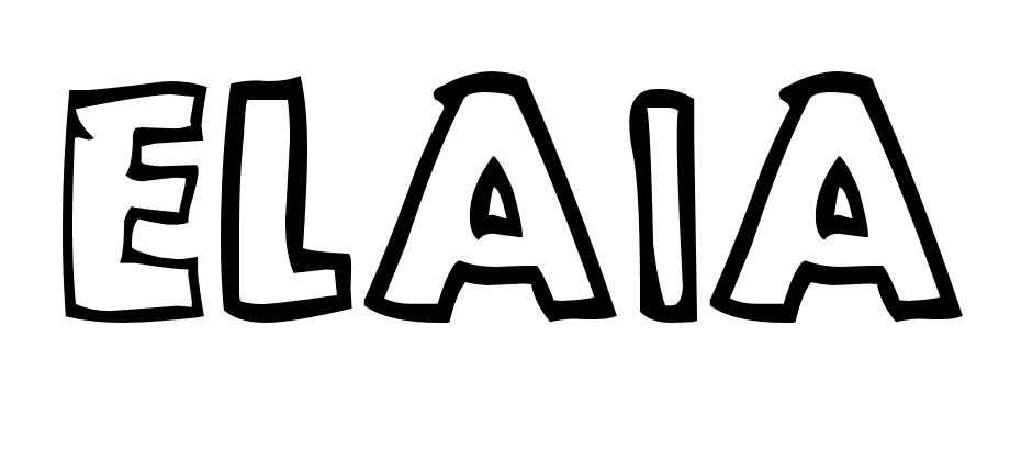 Coloriage Elaia - Prénom à imprimer