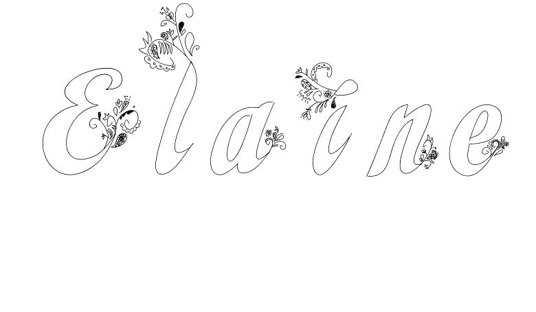 Coloriage Elaine - Prénom à imprimer