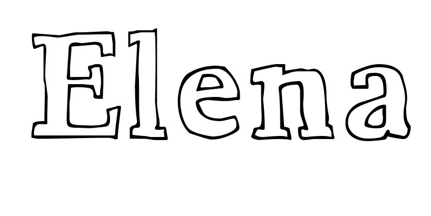 Coloriage Elena - Prénom à imprimer