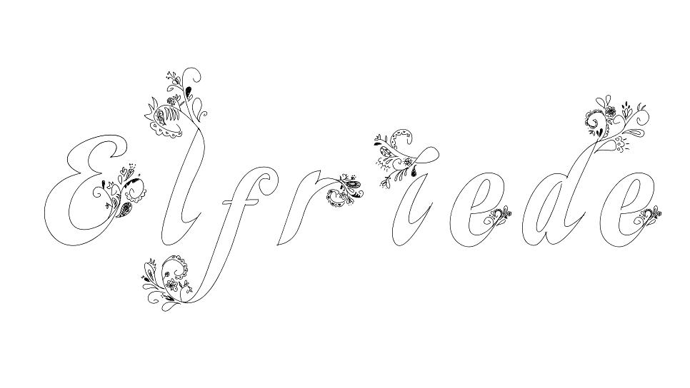 Coloriage Elfriede - Prénom à imprimer
