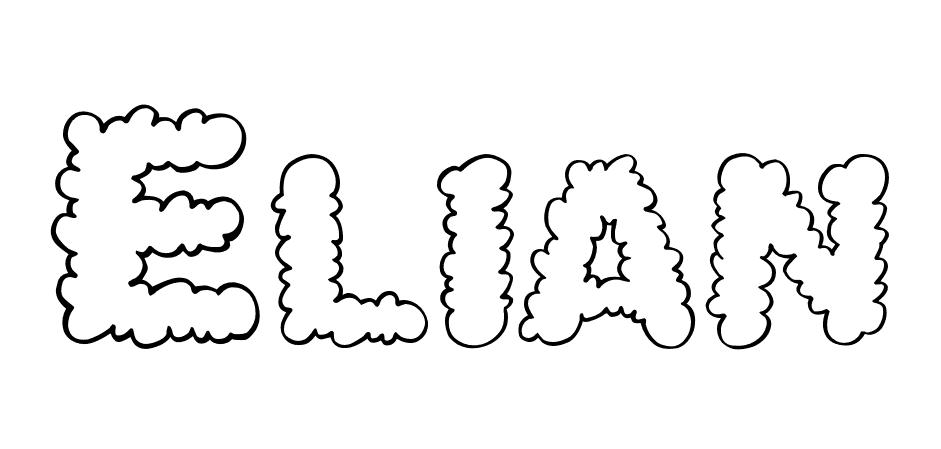 Coloriage Elian - Prénom à imprimer