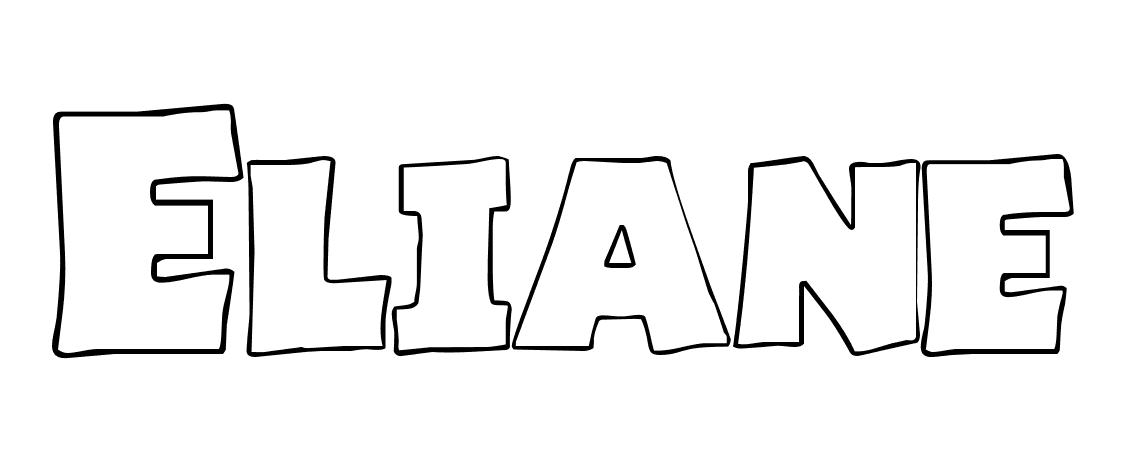 Coloriage Eliane - Prénom à imprimer
