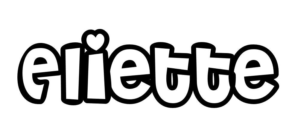 Coloriage Eliette - Prénom à imprimer